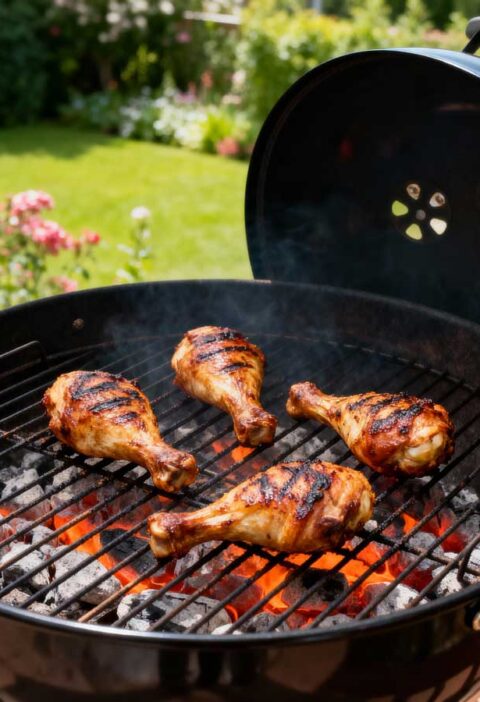 Drumstick grillen op de BBQ