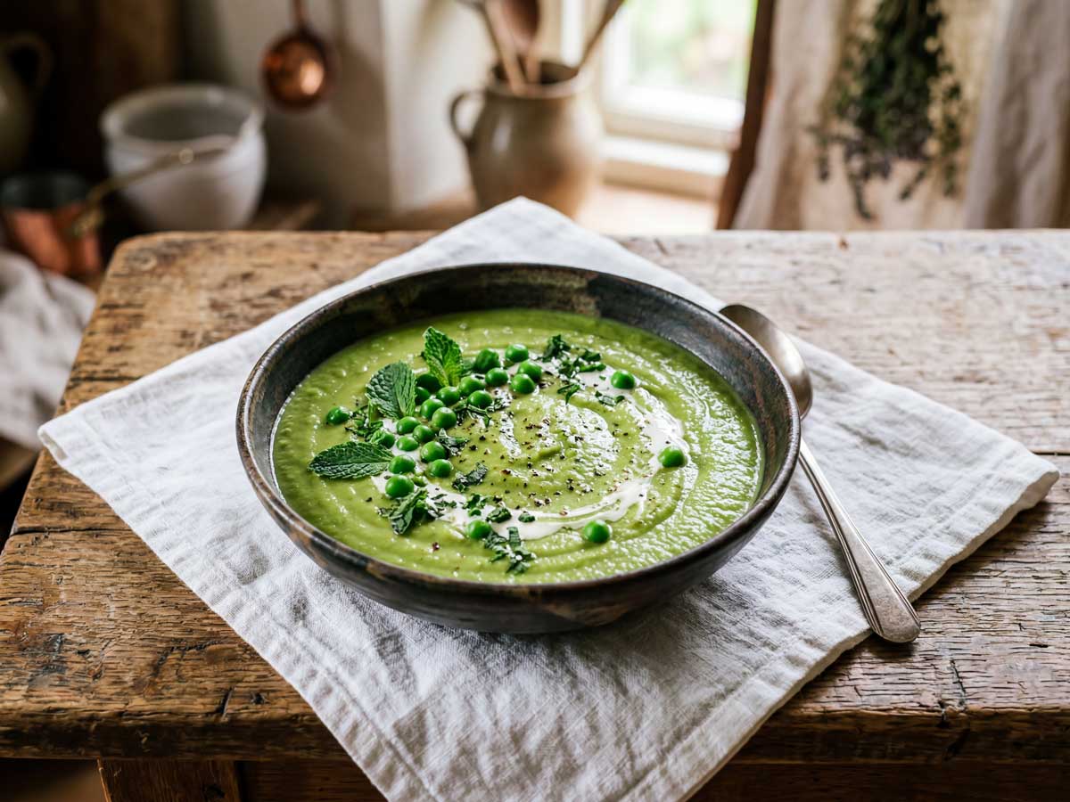 Erwtenpuree maken van verse erwten