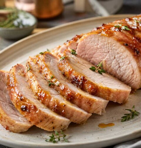 Geglaceerde varkensfilet met mango uit de keuken van Wilhelmus Hengstmengel