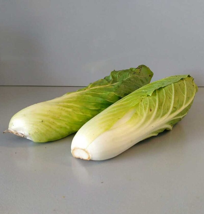 2 grote en lange kroppen groenlof, nog snijden en dan koken.