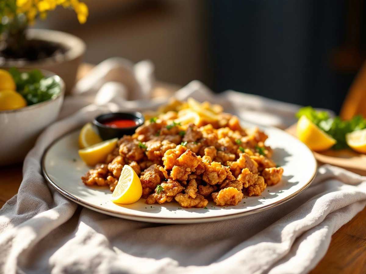 Gyros bakken in een koekenpan