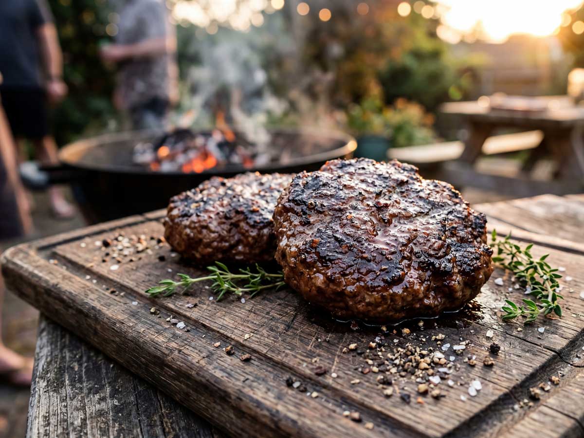 Hamburger opwarmen in een oven