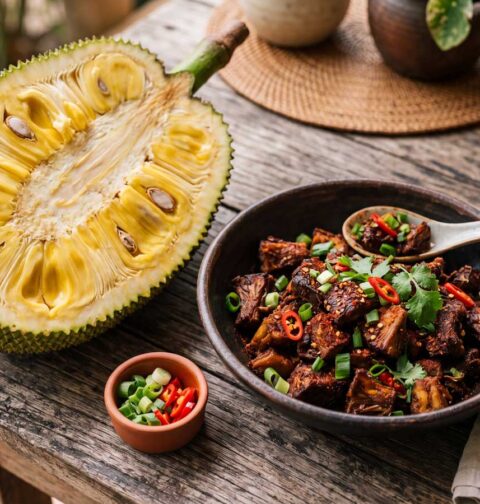 Jackfruit bakken in een goede koekenpan