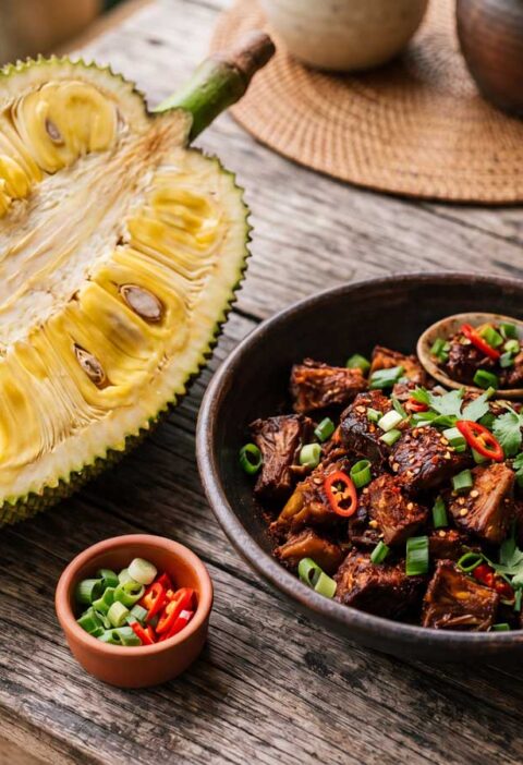 Jackfruit bakken in een goede koekenpan