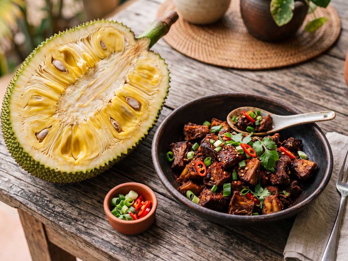 Jackfruit bakken in een goede koekenpan