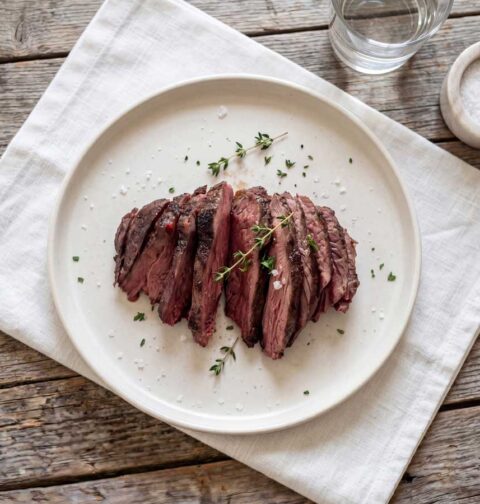 Kangoeroe steak bakken, in de keuken van Wilhelmus Hengstmengel