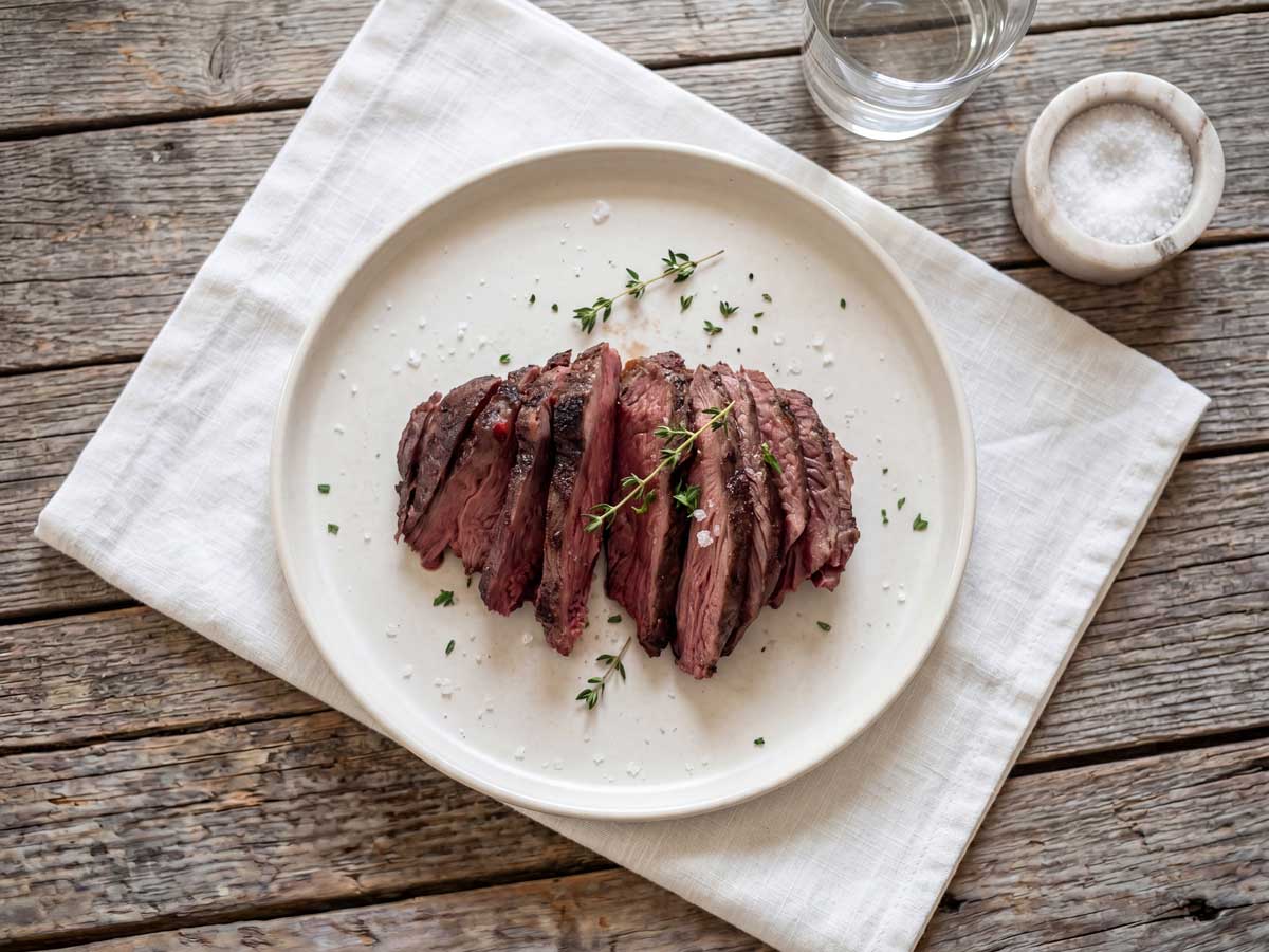 Kangoeroe steak bakken, in de keuken van Wilhelmus Hengstmengel