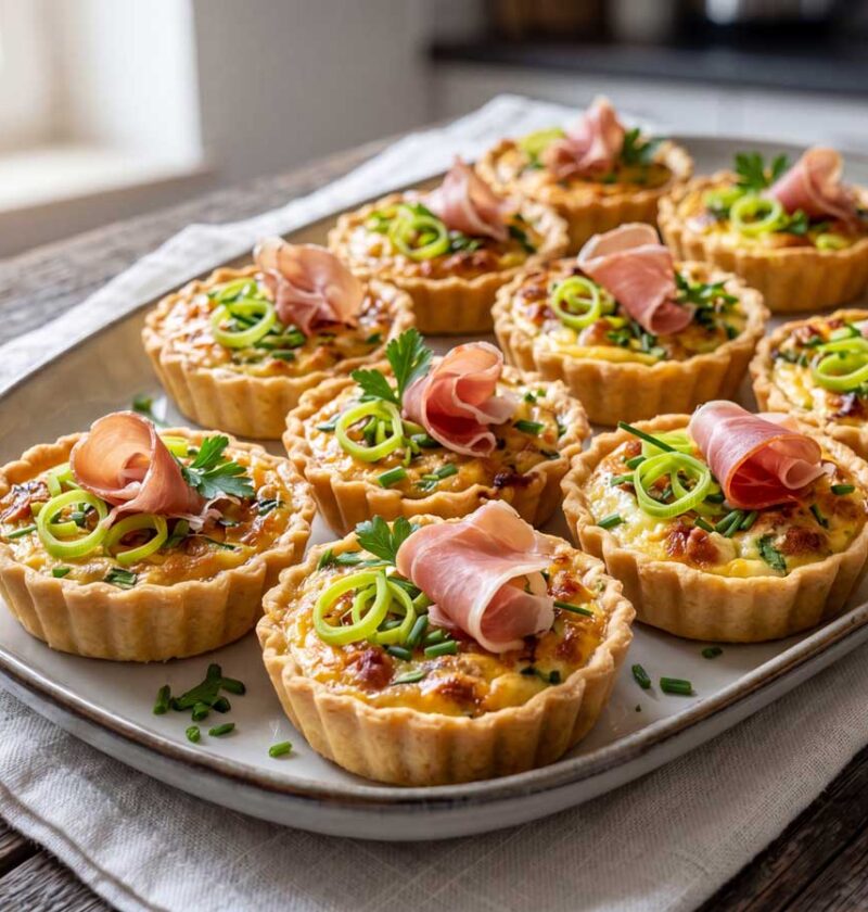 Mini quiches met parmaham en prei maken