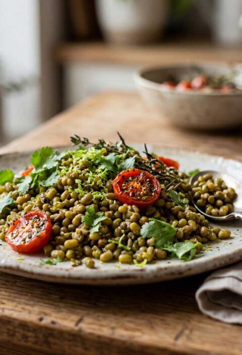 Mungbonen koken in een gewone pan