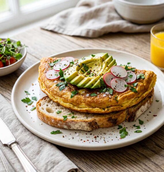 Omelet opwarmen in een oven of in een airfryer