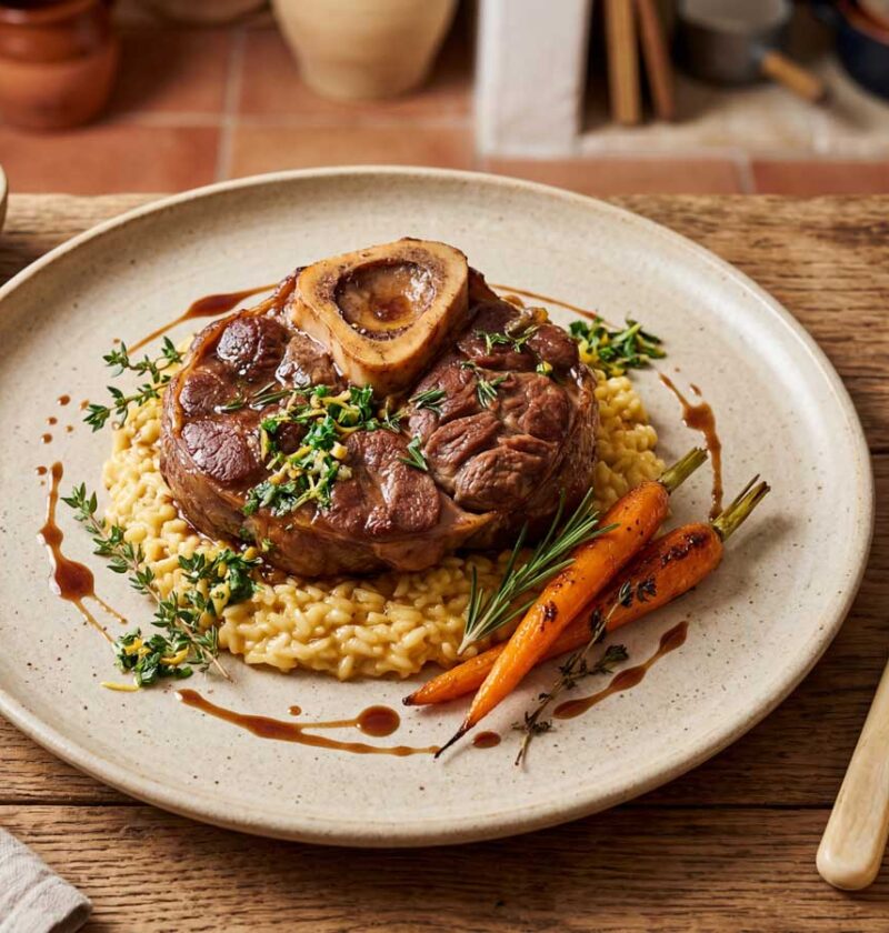 Ossobuco bakken in een koekenpan of braadpan