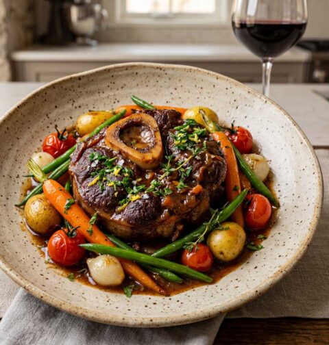 Ossobuco opwarmen in een koekenpan