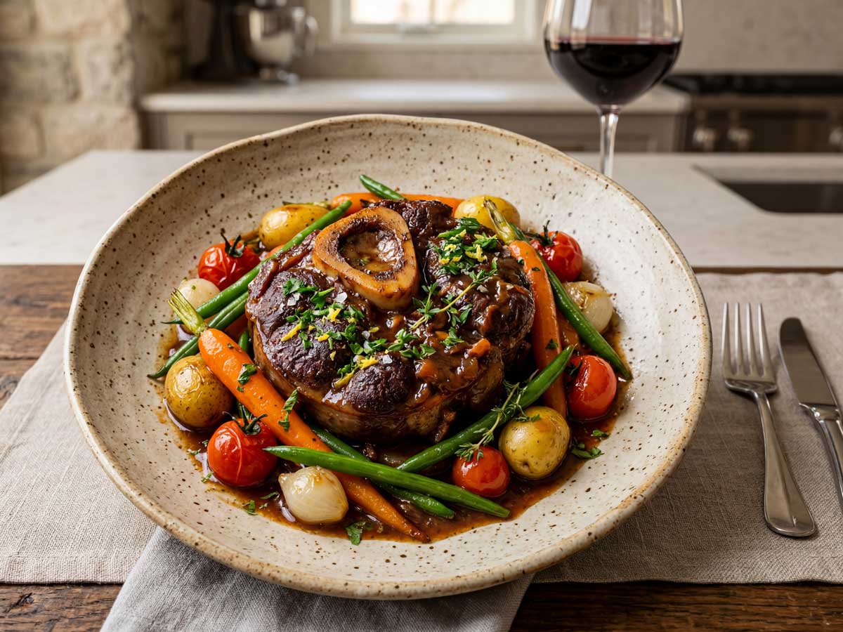 Ossobuco opwarmen in een koekenpan