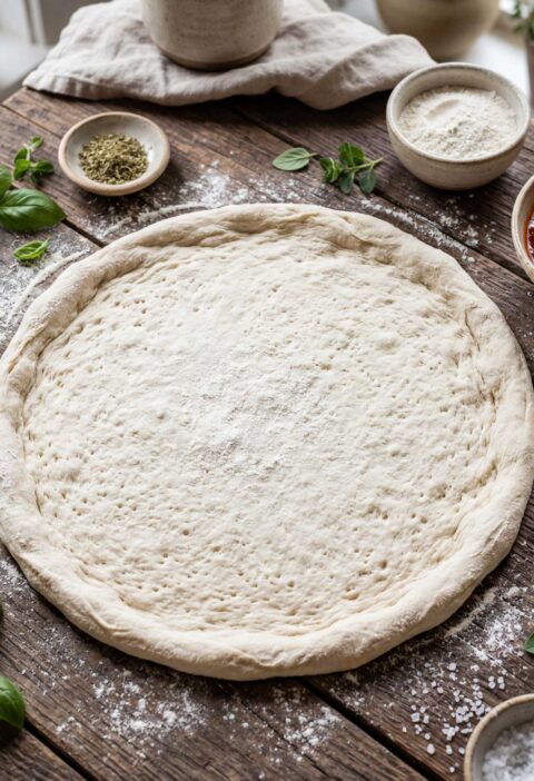 Pizzadeeg maken met gist, bloem en lauw water