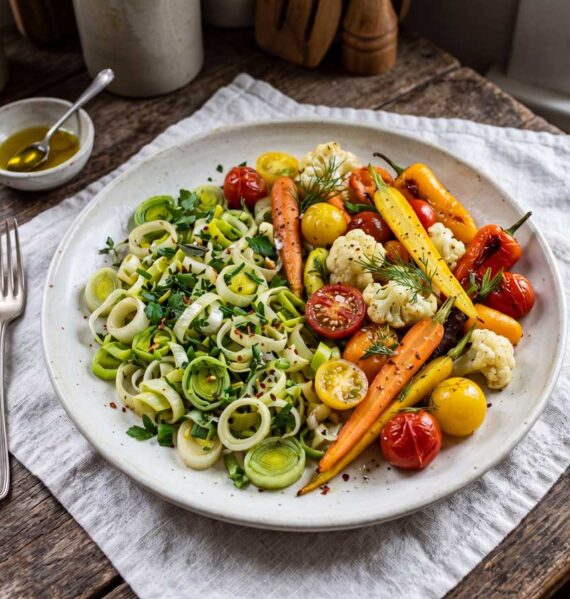 Prei koken in een gewone pan