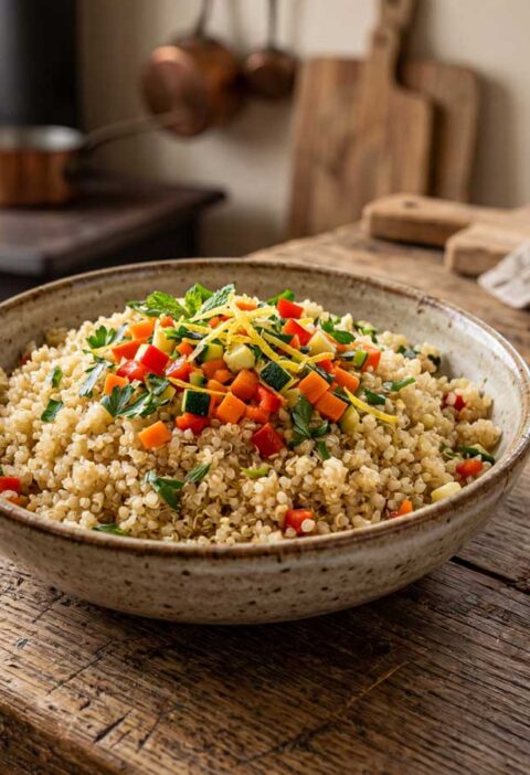 Quinoa koken in een gewone pan met ruim water