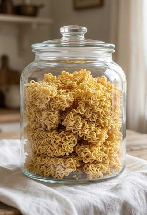 Ramen koken in een gewone pan, in de keuken van Wilhelmus Hengstmengel