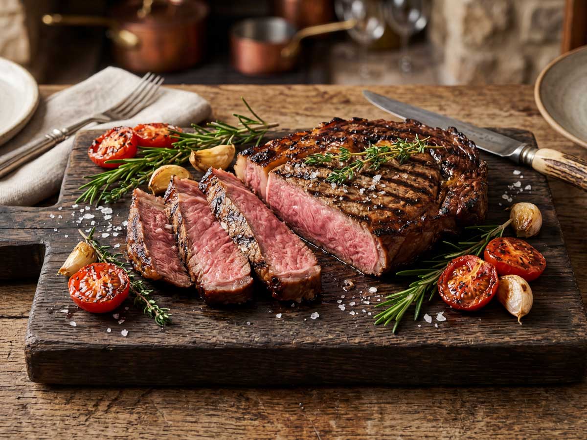 Ribeye bakken in een hele goede koekenpan