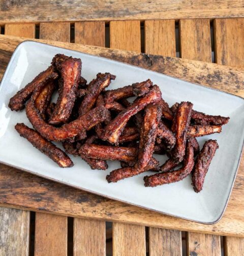 Ribfingers bakken in een oven op 180 graden