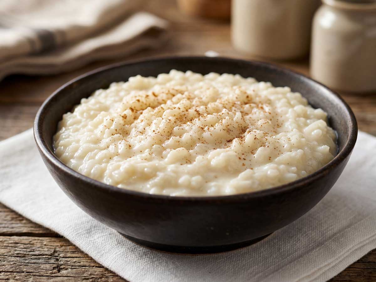Rijstepap koken voor het ontbijt door Wilhelmus Hengstmengel