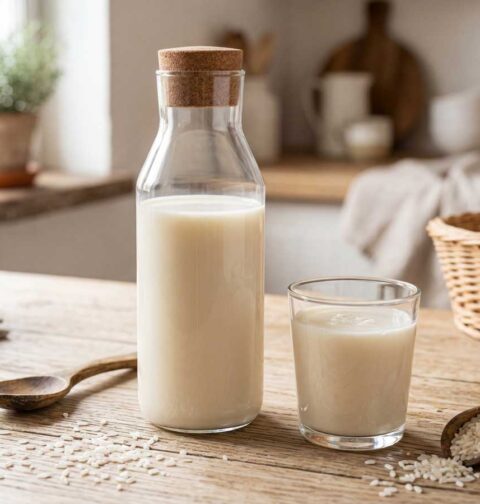 Rijstmelk maken met echte rijst