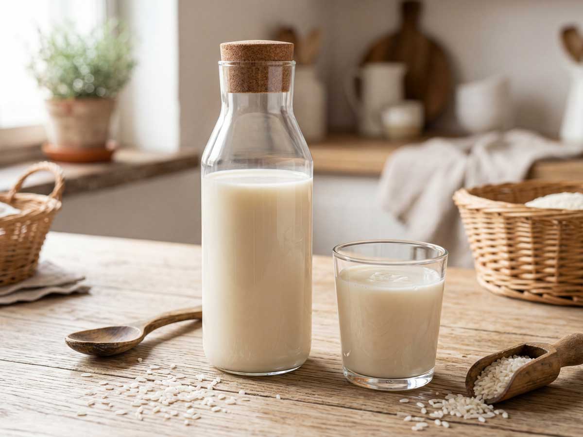 Rijstmelk maken met echte rijst