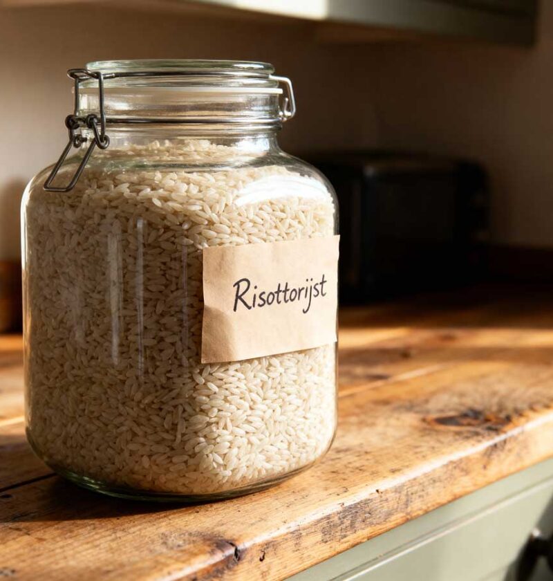 Risottorijst koken met bijvoorbeeld bouillon of wijn
