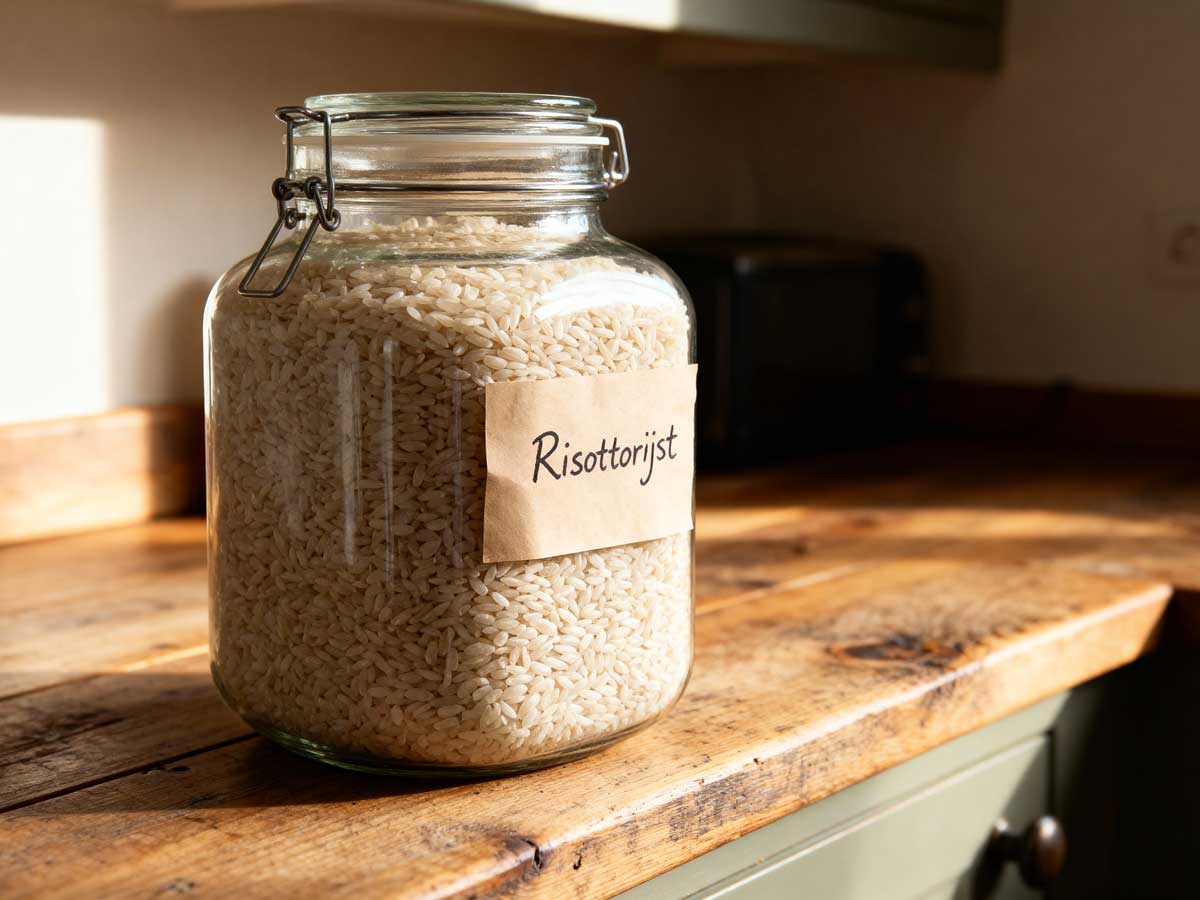 Risottorijst koken met bijvoorbeeld bouillon of wijn