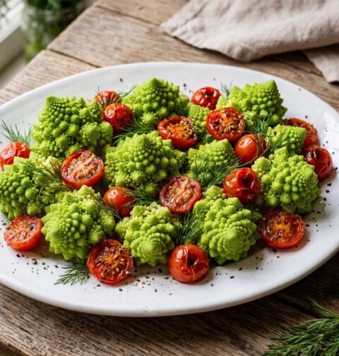 Romanesco koken in een pan met water