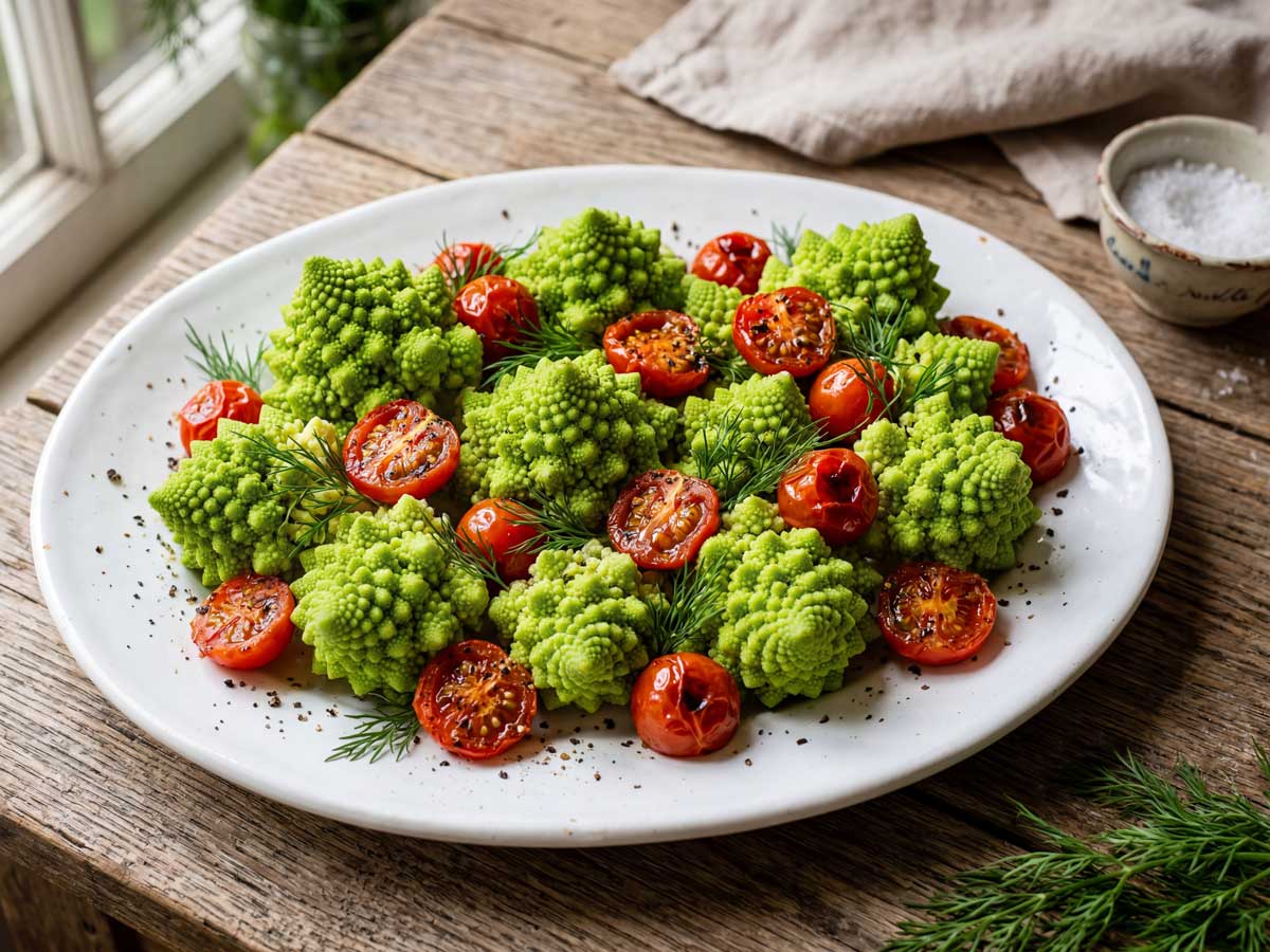 Romanesco koken in een pan met water