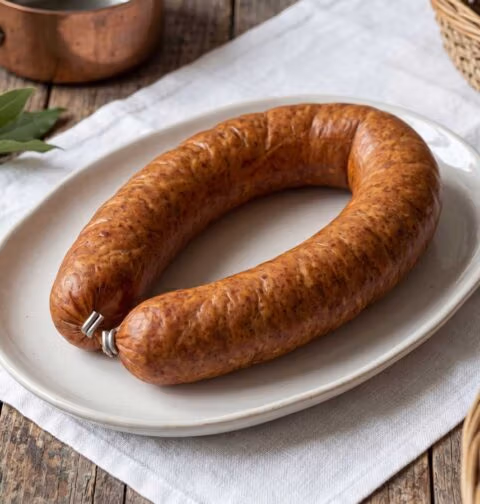 Rookworst koken, of liever warm maken in de keuken van Wilhelmus Hengstmengel