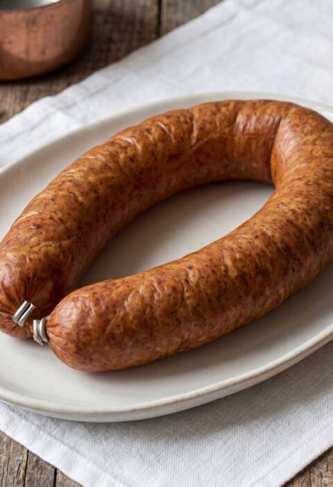 Rookworst koken, of liever warm maken in de keuken van Wilhelmus Hengstmengel