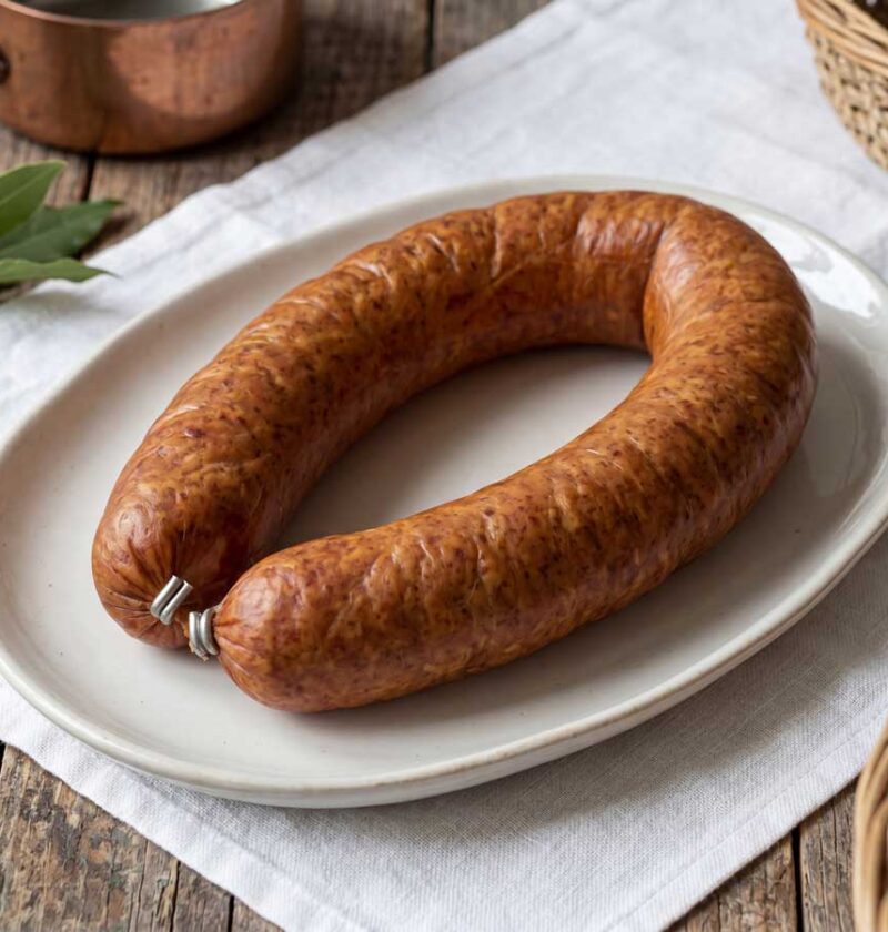 Rookworst koken, of liever warm maken in de keuken van Wilhelmus Hengstmengel