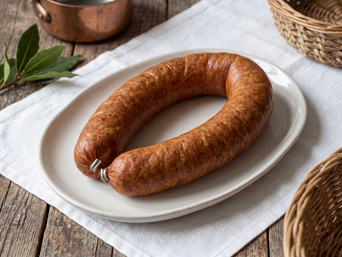 Rookworst koken, of liever warm maken in de keuken van Wilhelmus Hengstmengel