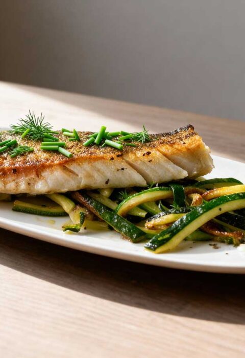 Snoek bakken in een gietijzeren koekenpan