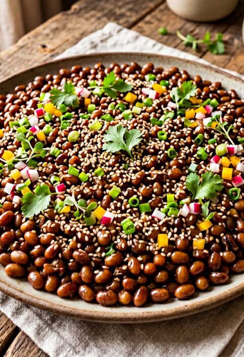Sojabonen koken in een gewone pan in de keuken van Wilhelmus Hengstmengel