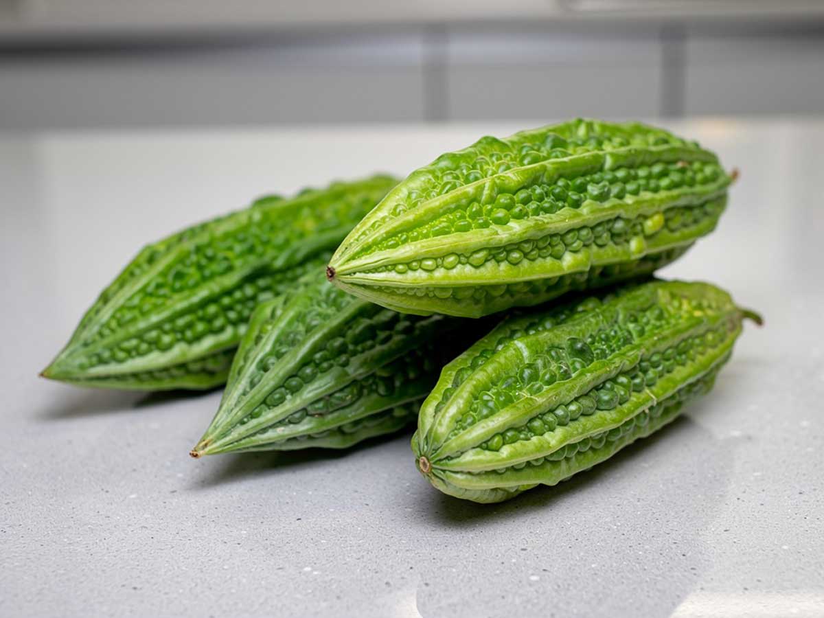 4 verse sopropo's liggen op het werkblad, om schoongemaakt te worden en daarna te koken.