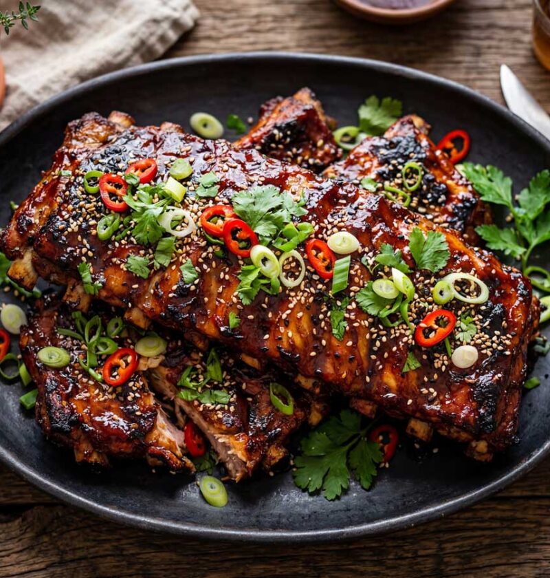 Spareribs bakken in een oven op 150 graden