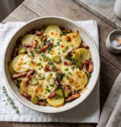 Tartiflette maken in een oven