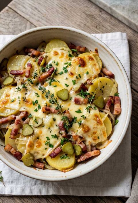 Tartiflette maken in een oven