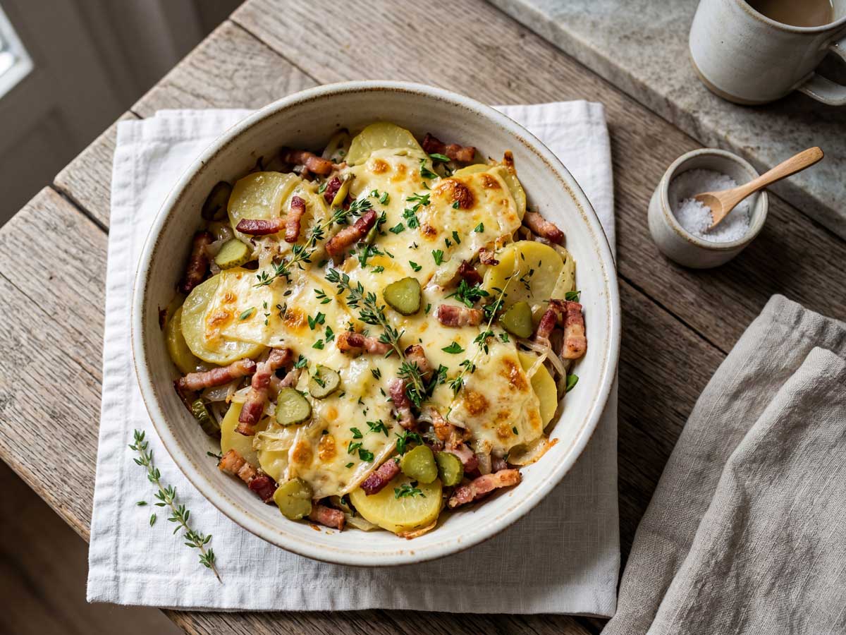 Tartiflette maken in een oven