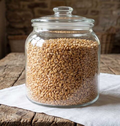 Tarwe koken, maar eerst laten weken