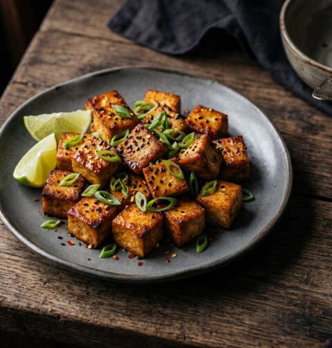 Tofu bakken in een koekenpan of in een hapjespan
