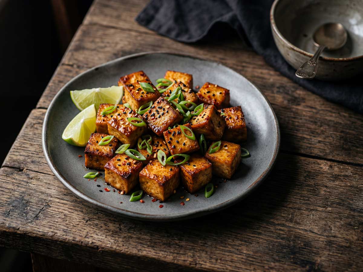 Tofu bakken in een koekenpan of in een hapjespan