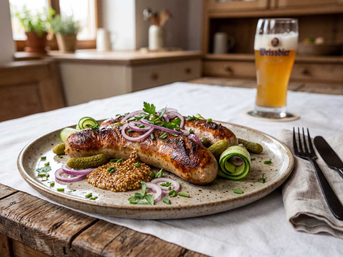 Weisswurst bakken in een goede koekenpan