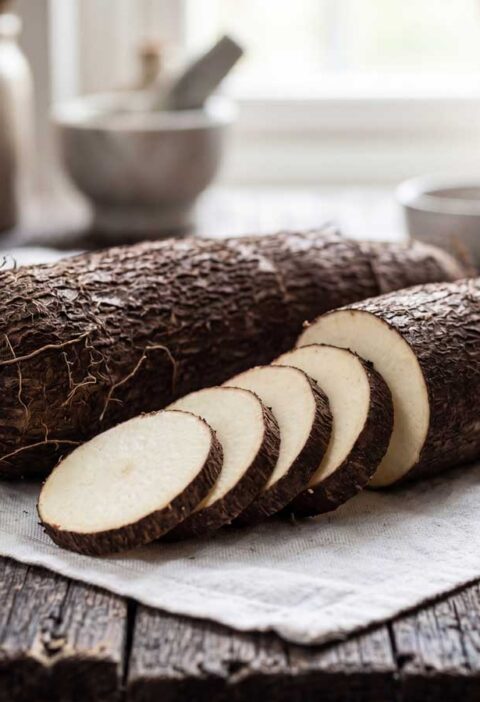 Yam koken, maar niet te lang, in de keuken van Wilhelmus Hengstmengel