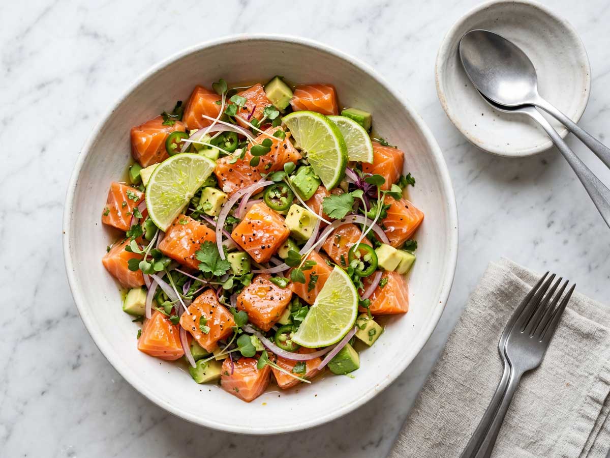 Zalm ceviche maken een heerlijk gerecht
