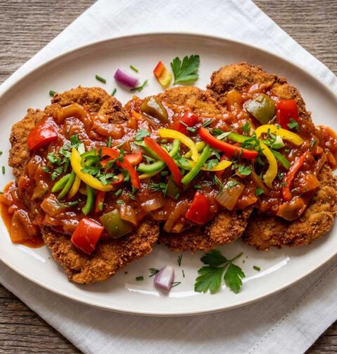 Zigeunerschnitzel bakken en zigeunersaus maken in de keuken van Wilhelmus Hengstmengel