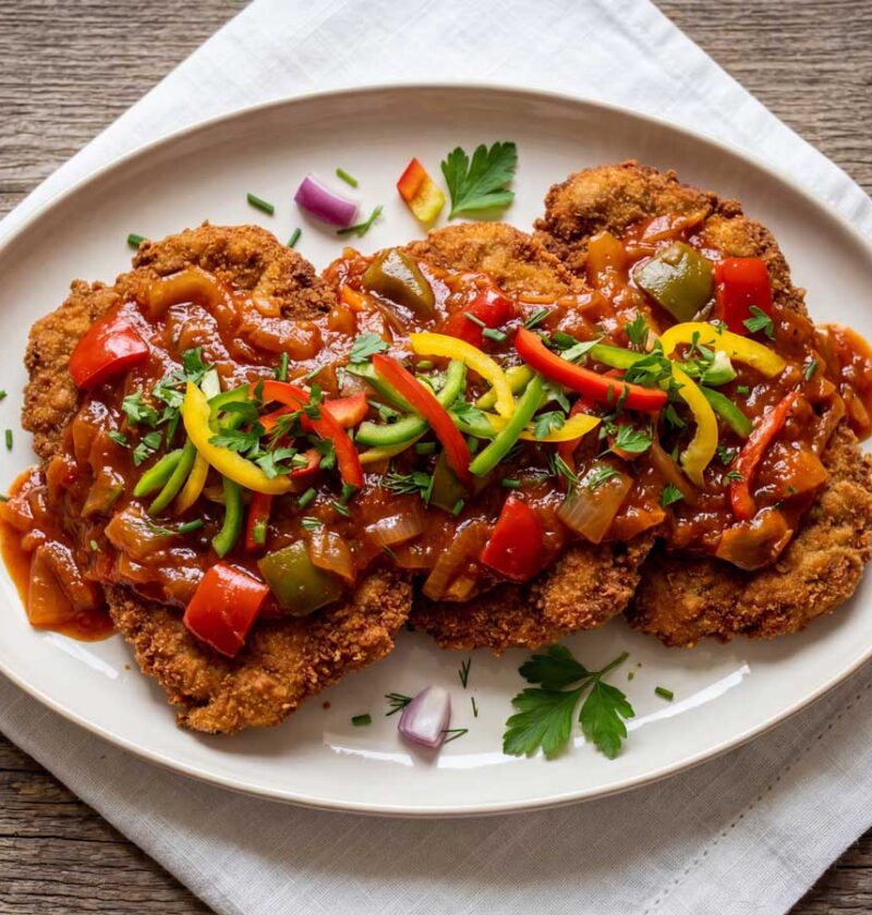 Zigeunerschnitzel bakken en zigeunersaus maken in de keuken van Wilhelmus Hengstmengel