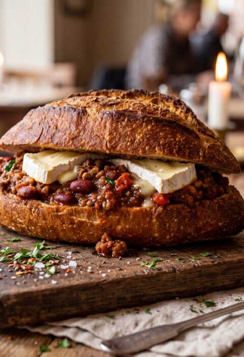Broodje chili con carne met camembert maken